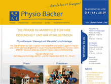 Tablet Screenshot of physio-baecker.de